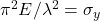\pi^2 E/\lambda^2=\sigma_y