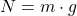 N = m \cdot g